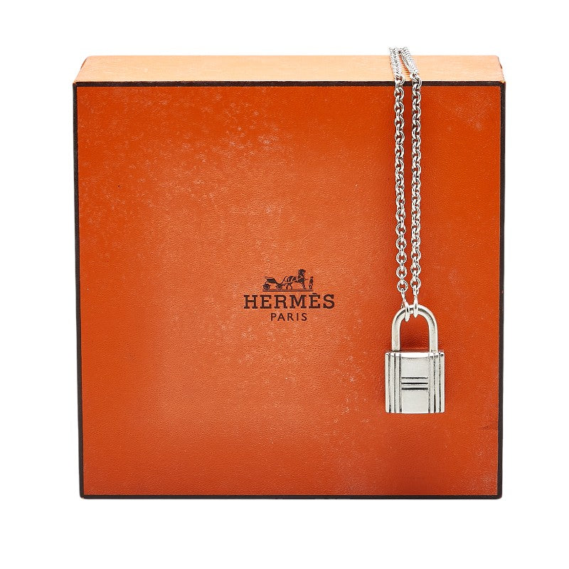 Hermes Kelly Cadena Motif Necklace Silver