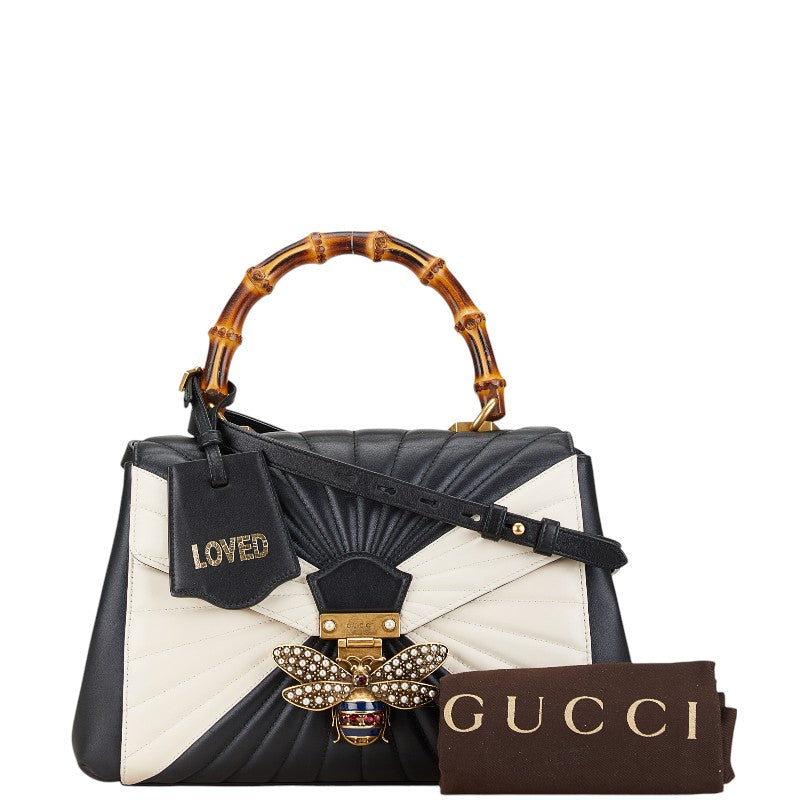 Gucci Bamboo Queen Margaret 2WAY Leather Bag