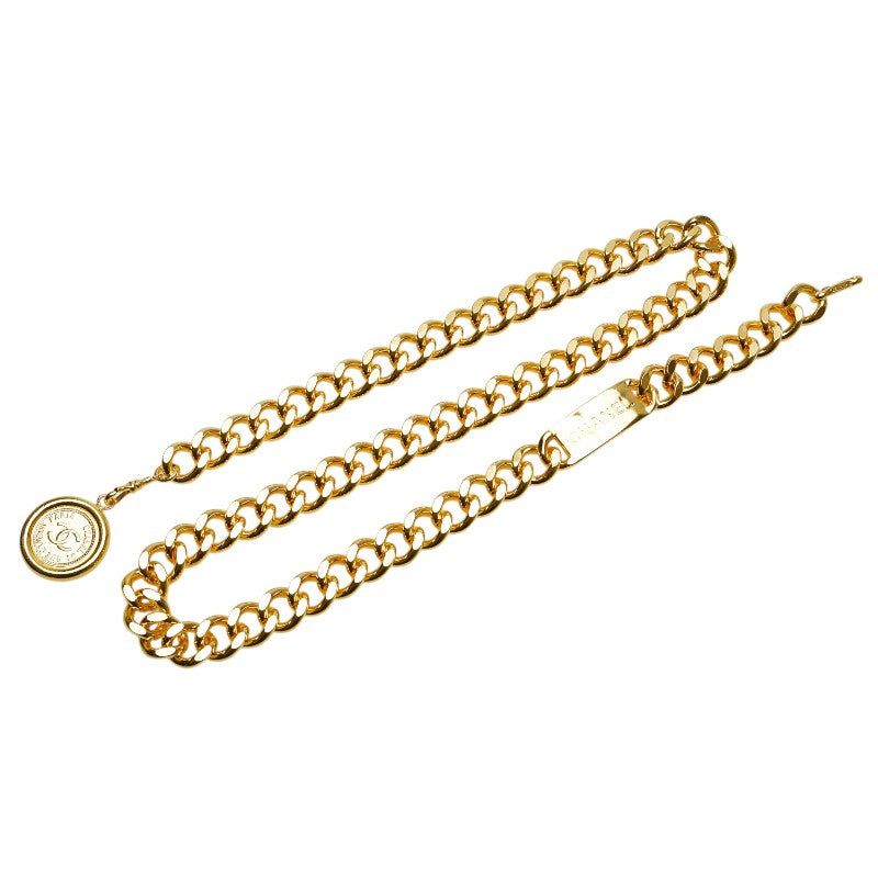 Chanel Coco Mark Medal Chain Belt Gold