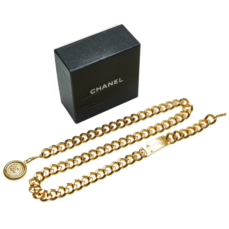 Chanel Coco Mark Medal Chain Belt Gold