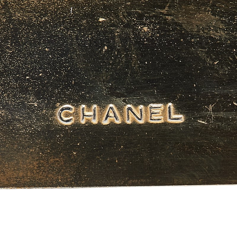 Chanel Logo Plate Coco Mark Brooch Gold