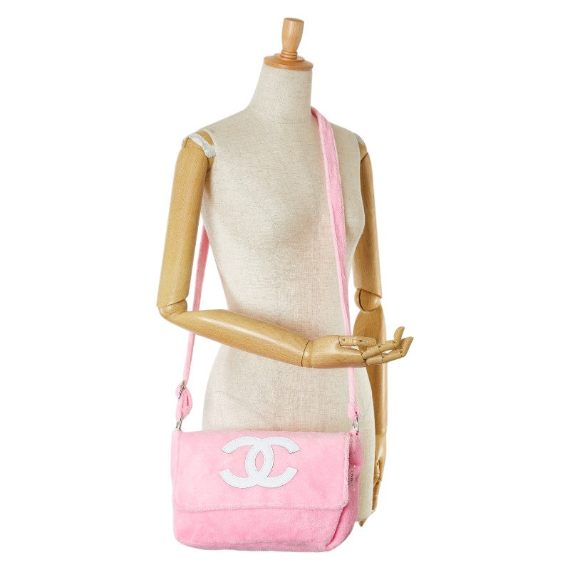 Chanel Coco Mark Shoulder Bag Pink White