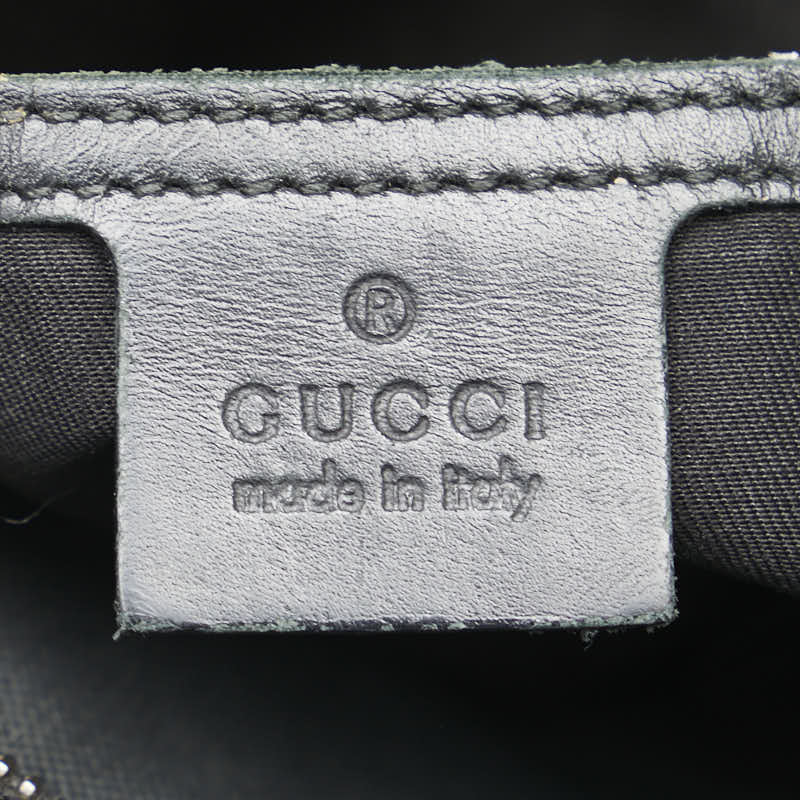 Gucci GG Supreme Shoulder Bag Black PVC Leather