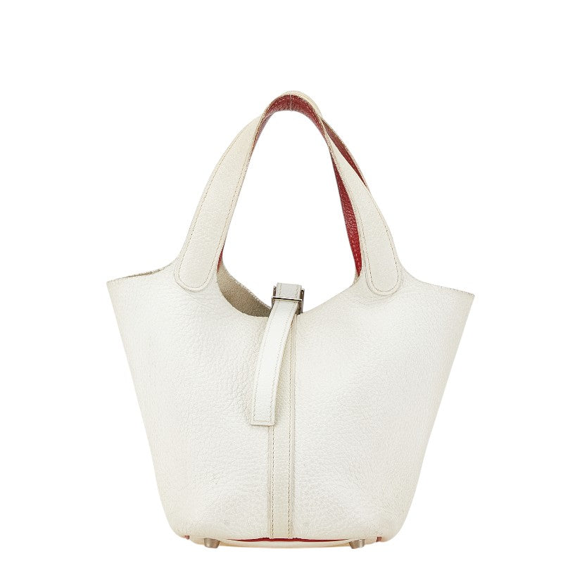 Hermes Picotin PM Handbag White Red