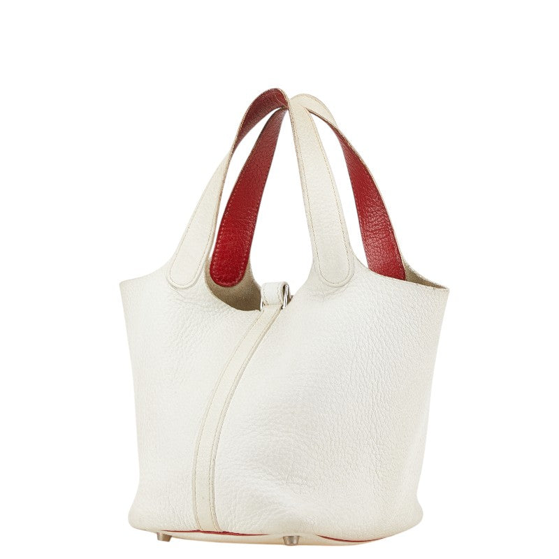 Hermes Picotin PM Handbag White Red