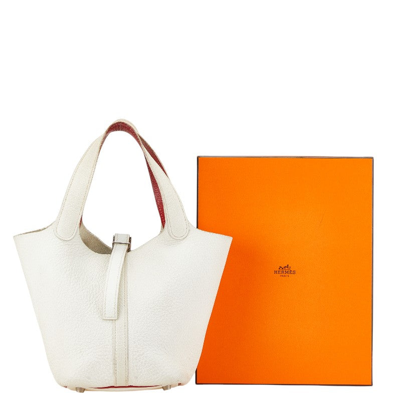 Hermes Picotin PM Handbag White Red