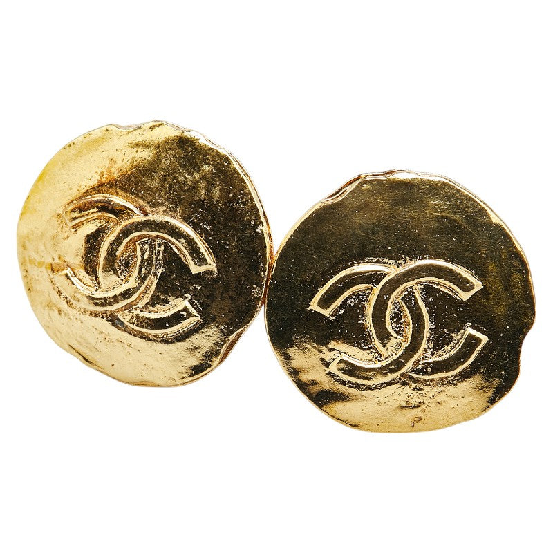 Chanel Coco Mark Gold Earrings