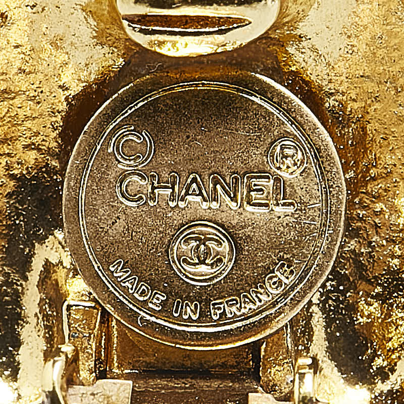 Chanel Coco Mark Gold Earrings