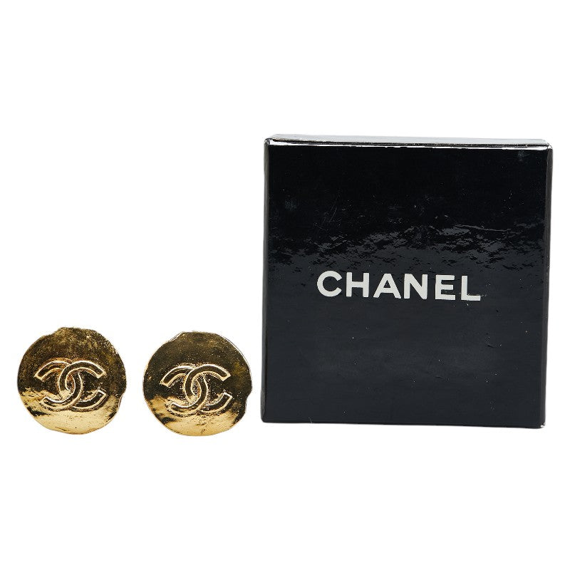 Chanel Coco Mark Gold Earrings