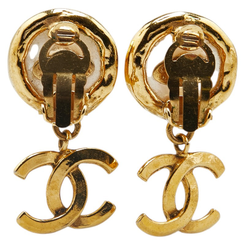 Chanel Vintage Coco Mark Pearl Earrings