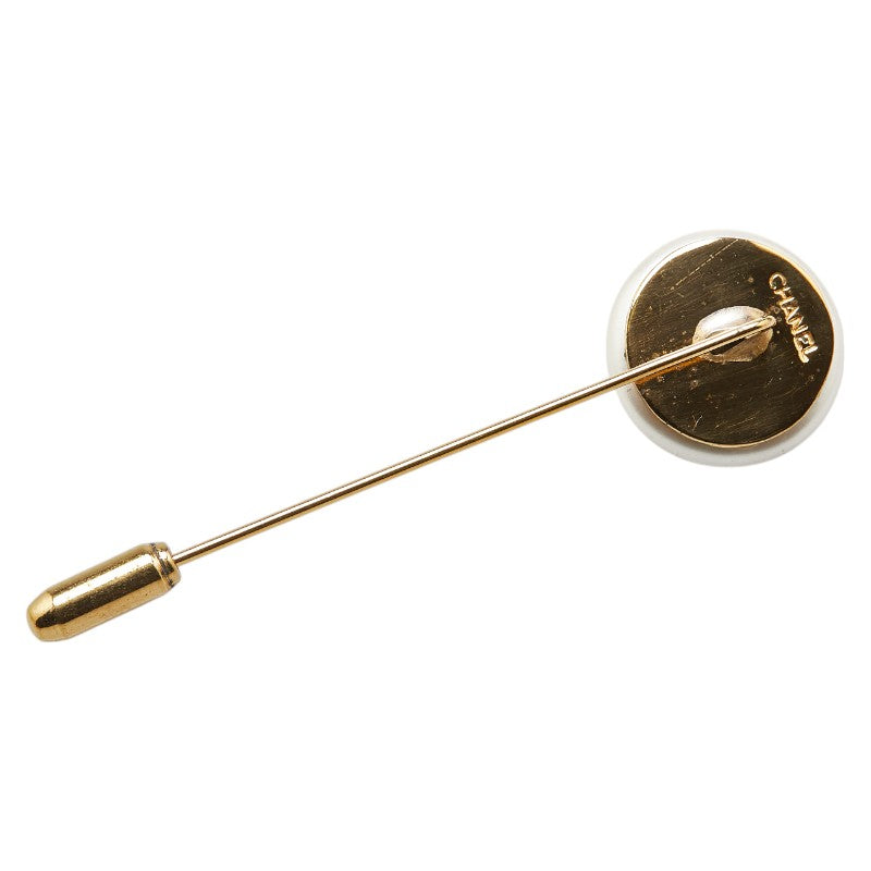 Chanel Coco Mark Faux Pearl Pin Brooch