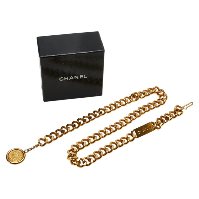 Chanel Medallion Logo Chain Belt Gold