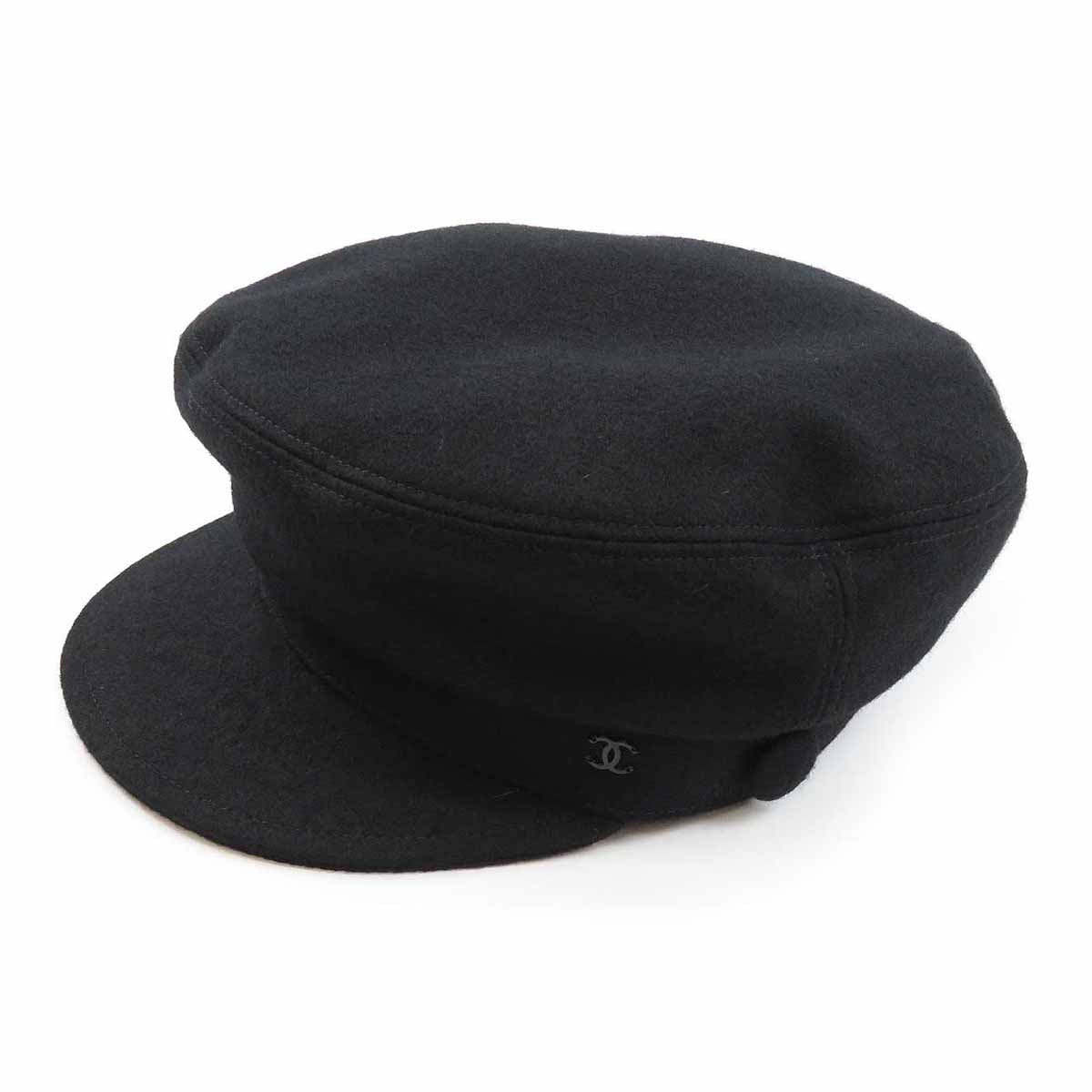 Chanel Wool Casquette Hat Black