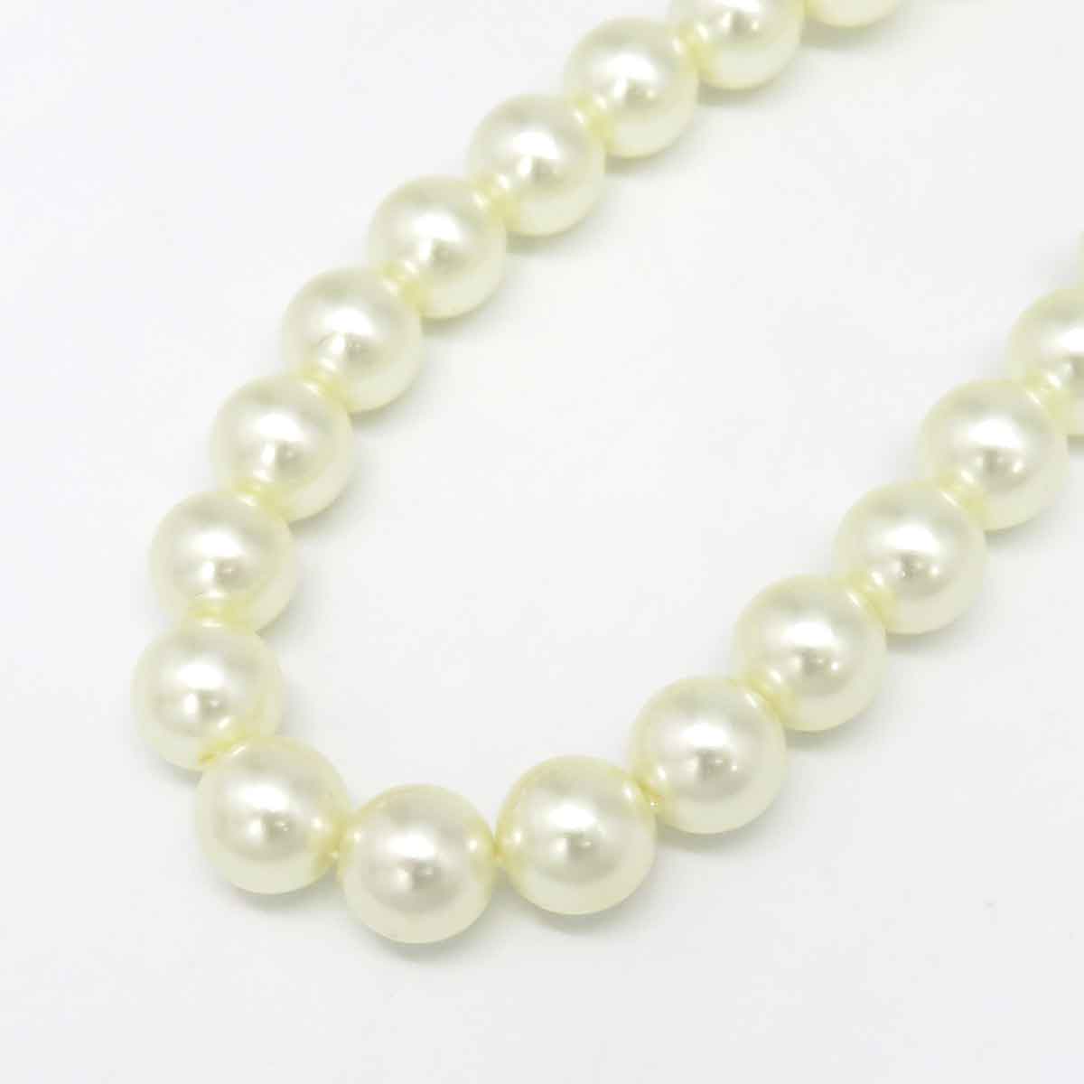 Dior Metal Faux Pearl Rhinestone Necklace