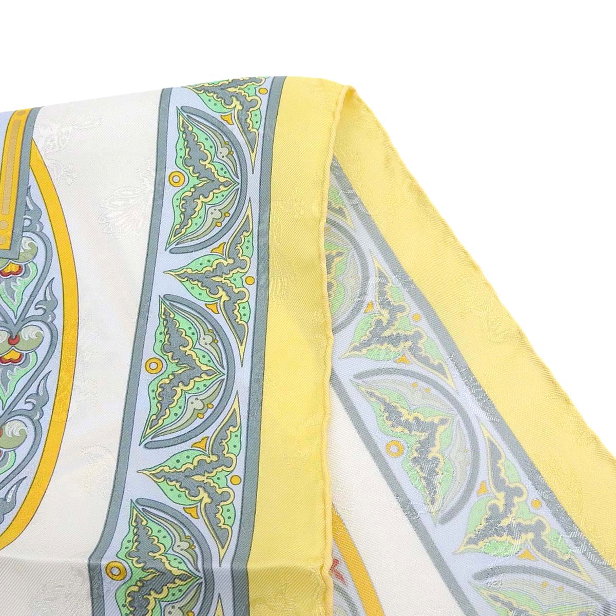 Hermes Silk Scarf Yellow 90 CIELS BYZANTINS