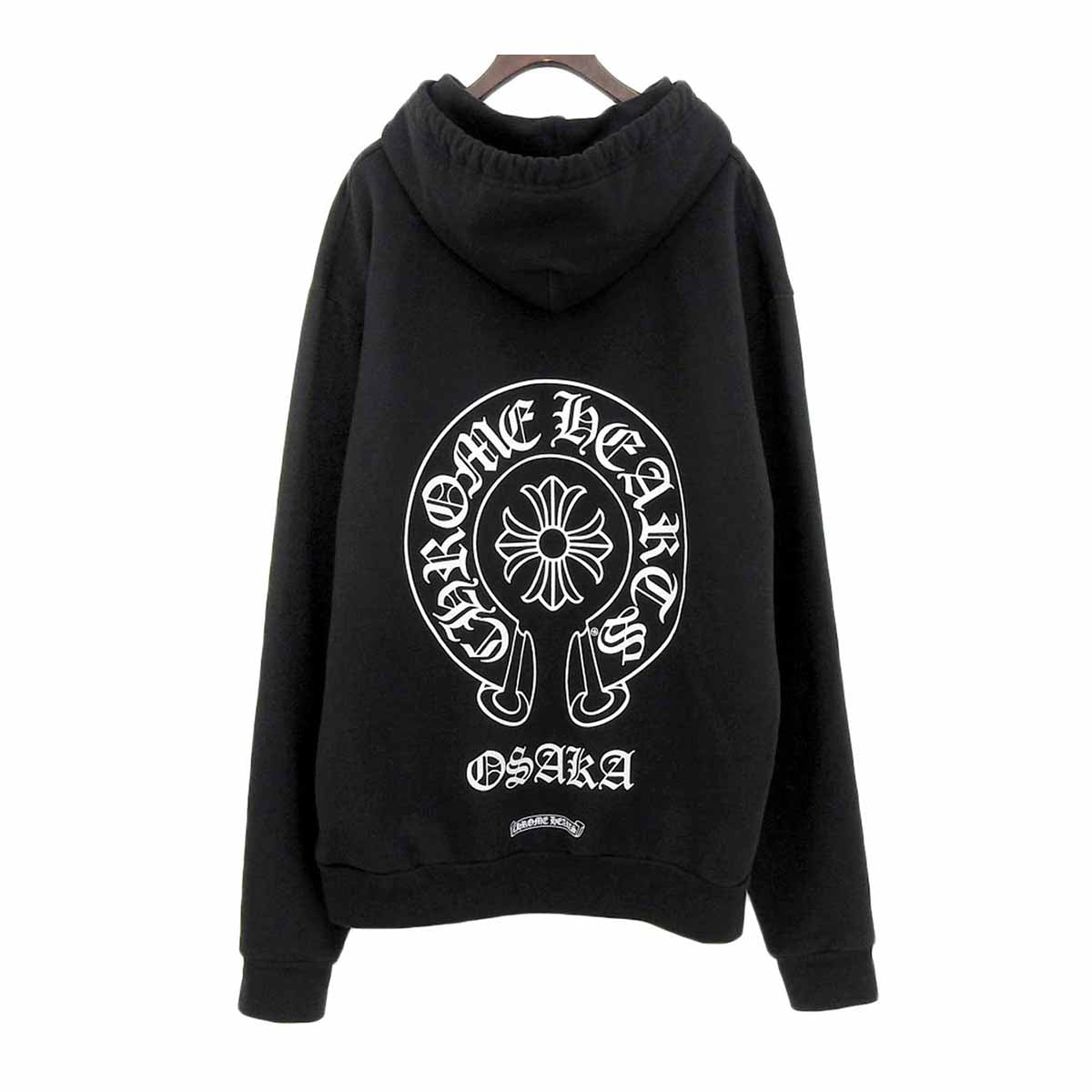 Chrome Hearts Black Hoodie Cotton M Horseshoe Print