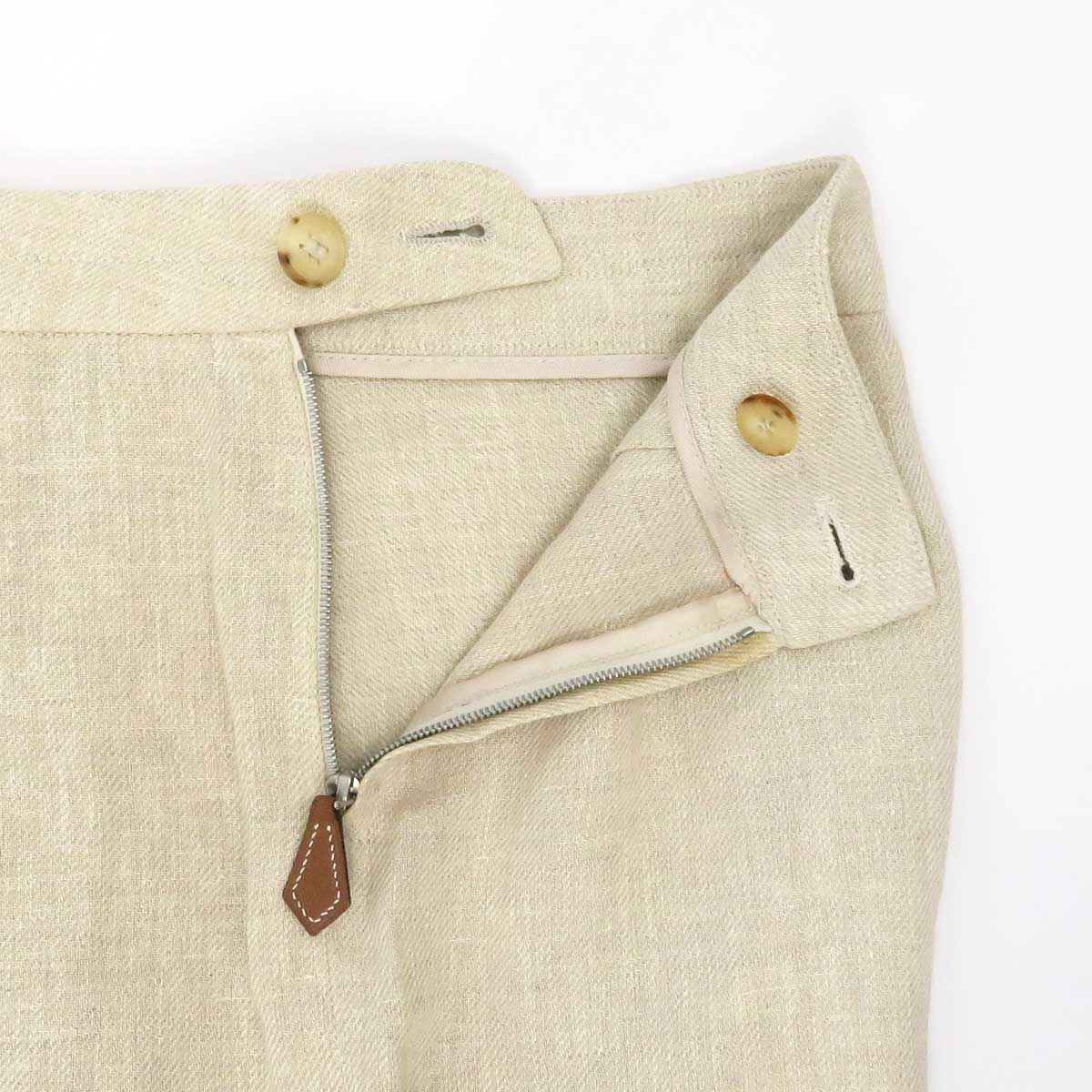 Hermes Beige Linen Pants