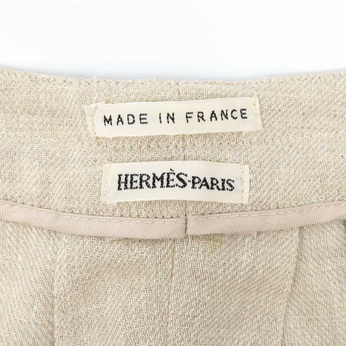 Hermes Beige Linen Pants