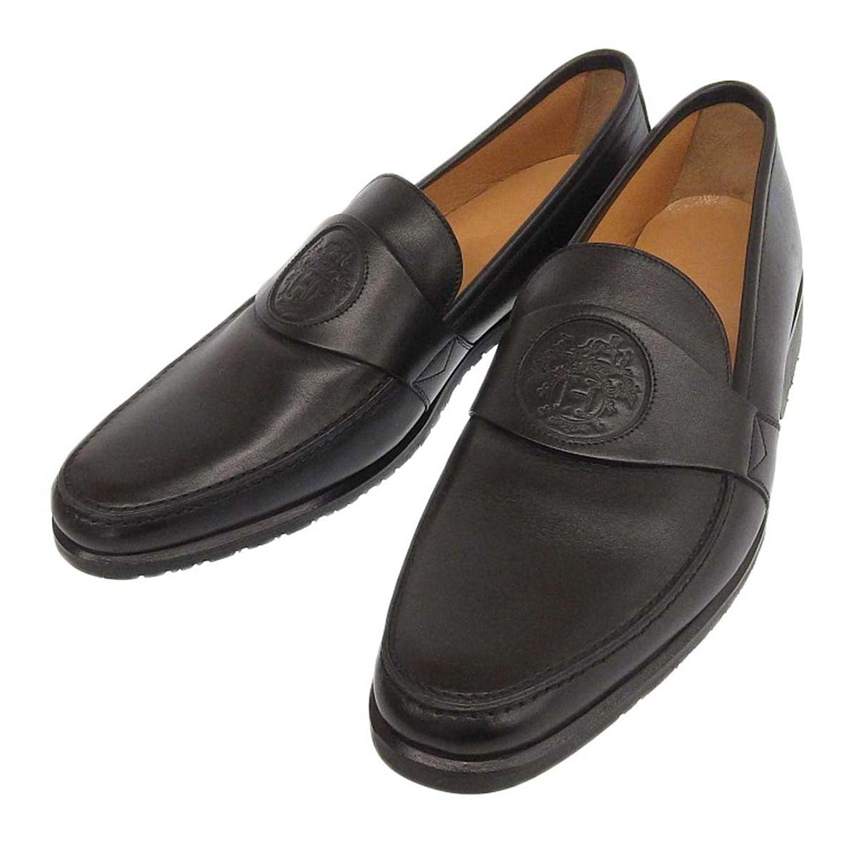 Hermes Leather Ex-Libris Loafers