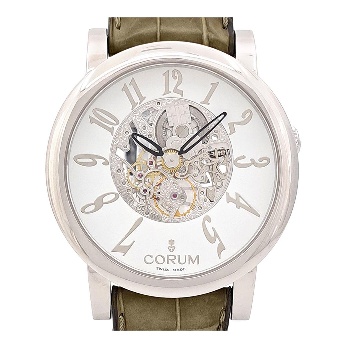 Corum White Gold Skeleton Manual Watch 18K