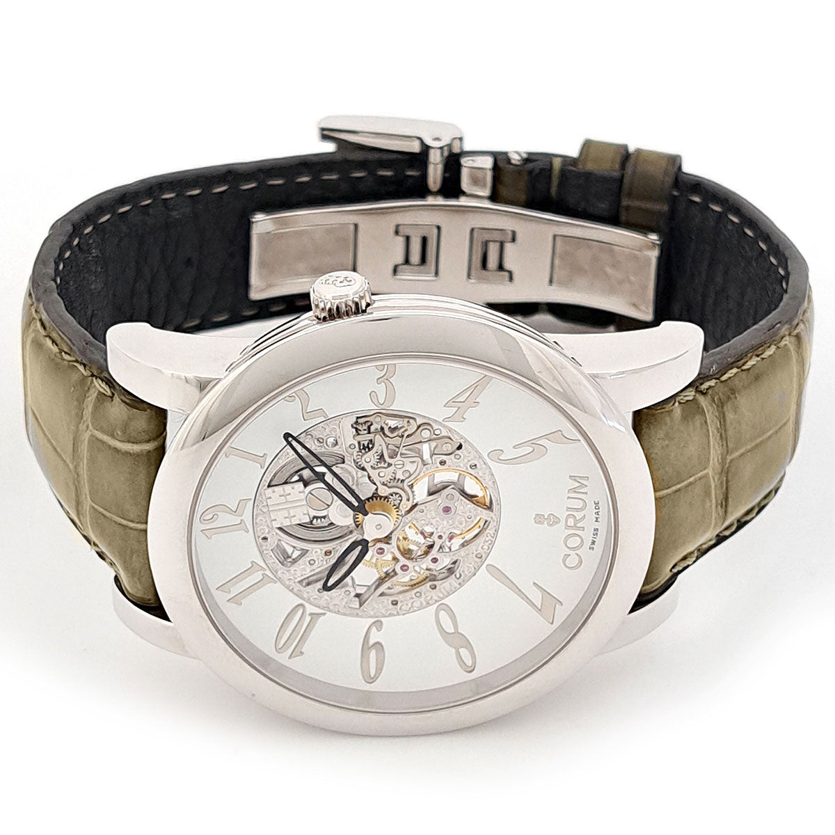 Corum White Gold Skeleton Manual Watch 18K