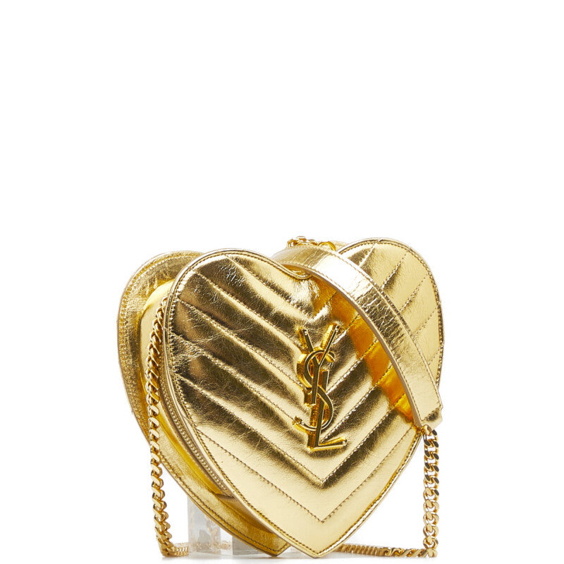 Metallic Heart Chain Bag 446782