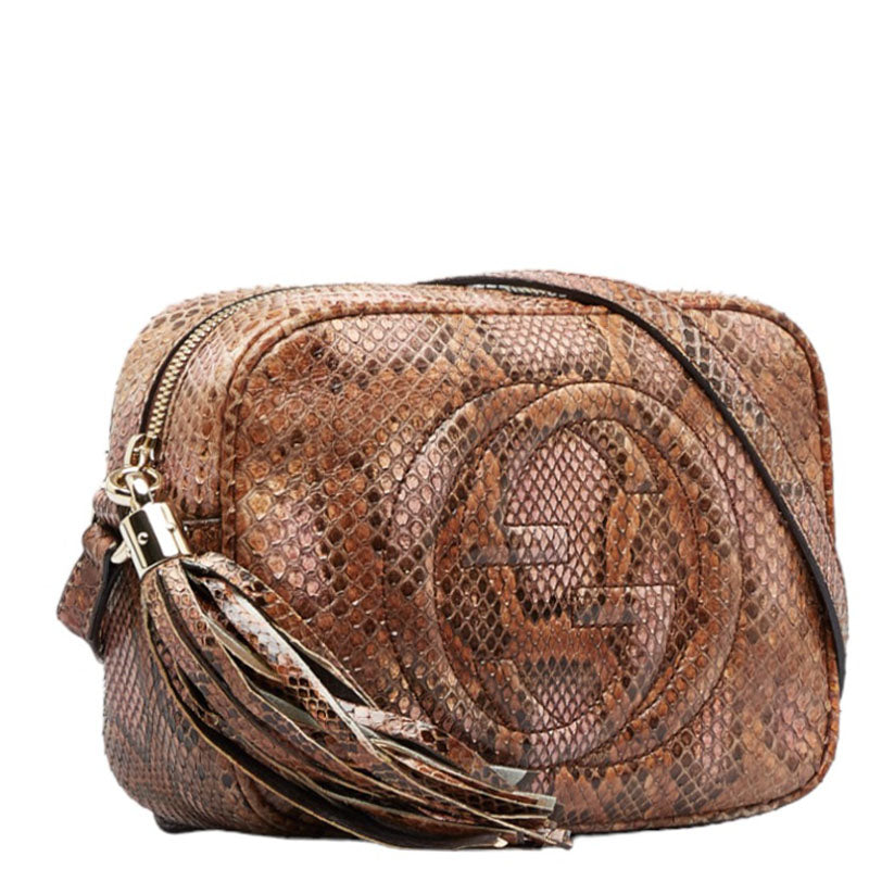 Soho Disco Ebossed Leather Crossbody Bag 308364