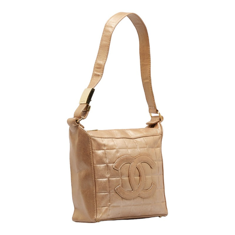 CC Choco Bar Metallic Leather Shoulder Bag