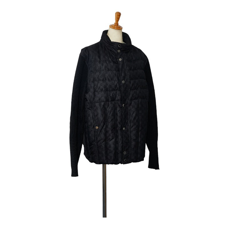 Louis Vuitton Damier Knit Down Jacket Black in Very Good Condition