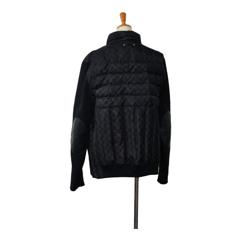 Louis Vuitton Damier Knit Down Jacket Black in Very Good Condition