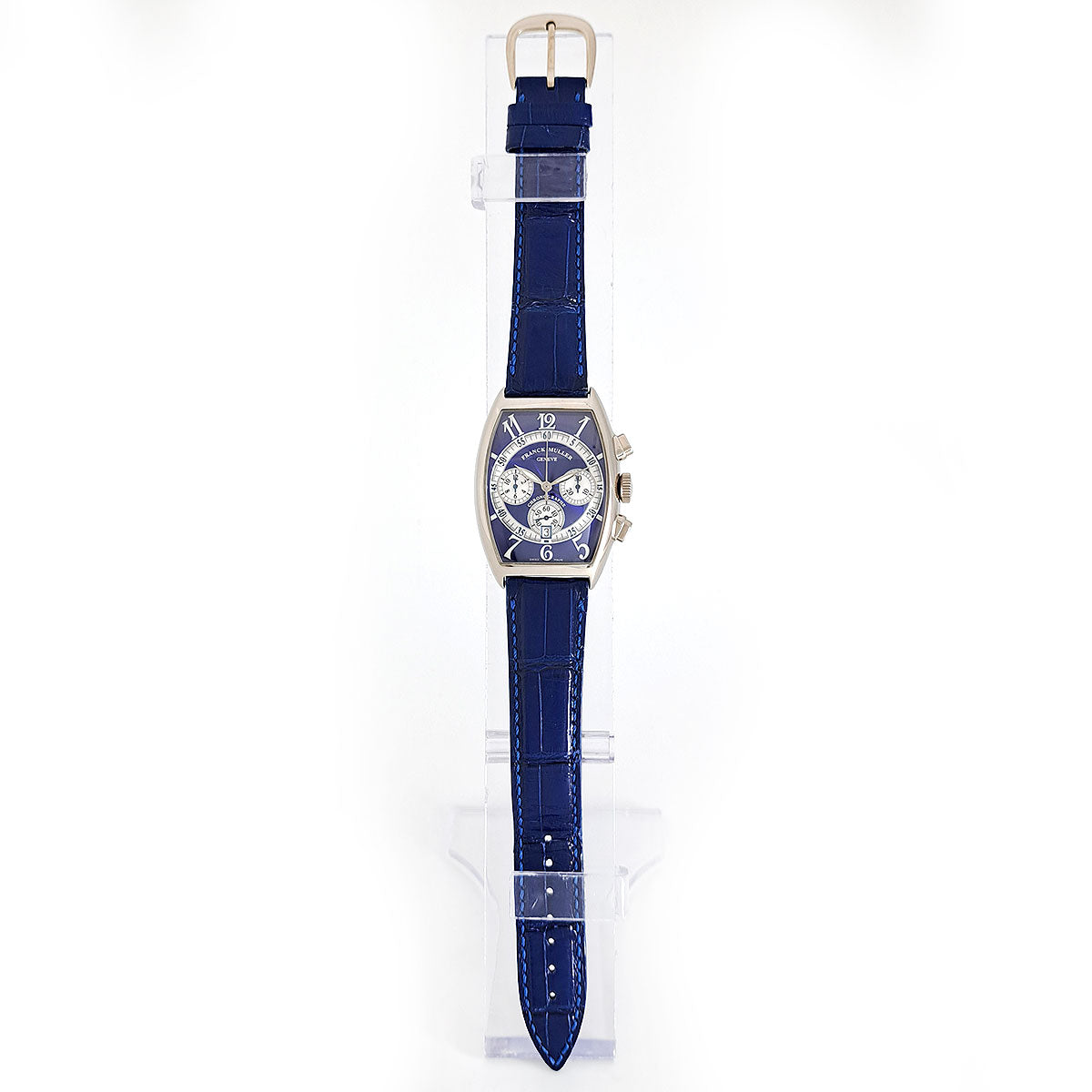 Franck Muller White Gold Leather Automatic Watch