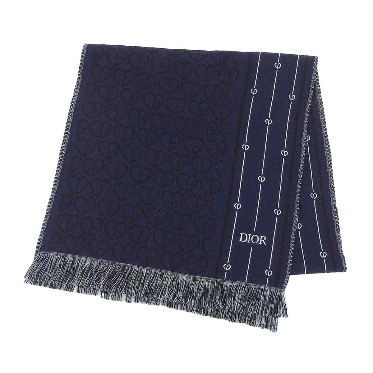 Dior Heart Logo Wool Scarf 21P0001A0606