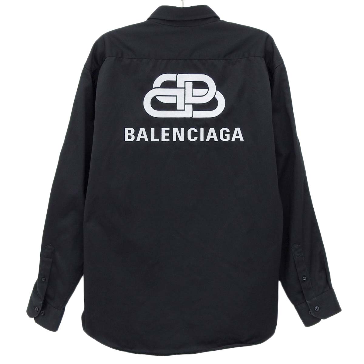 Balenciaga Logo Double Sleeve Shirt Black