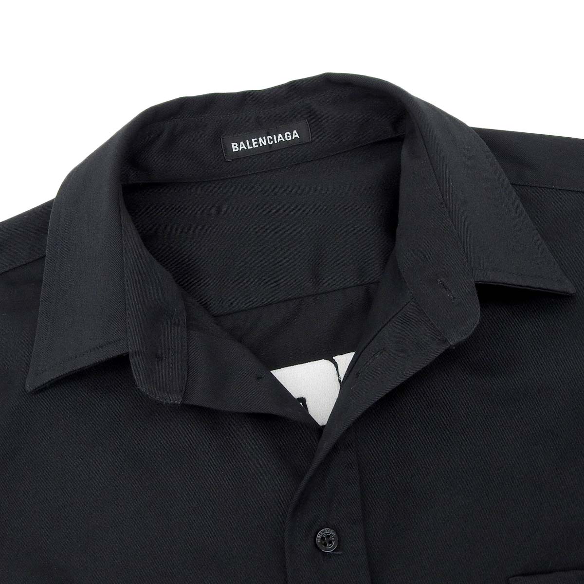 Balenciaga Logo Double Sleeve Shirt Black