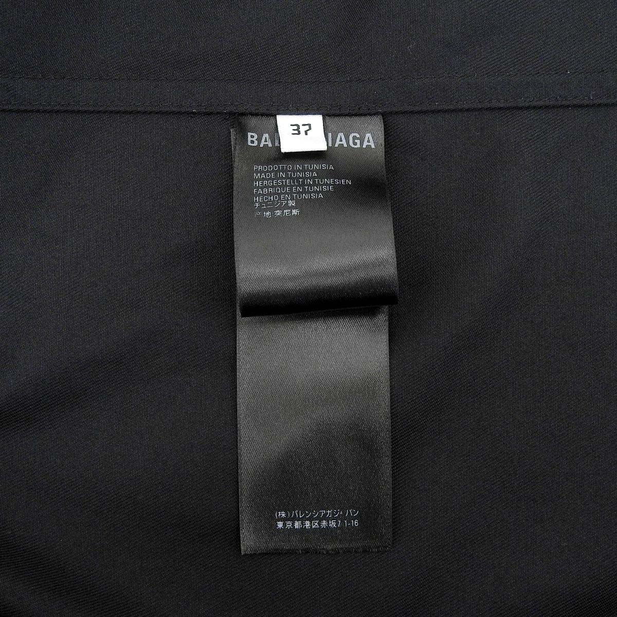 Balenciaga Logo Double Sleeve Shirt Black