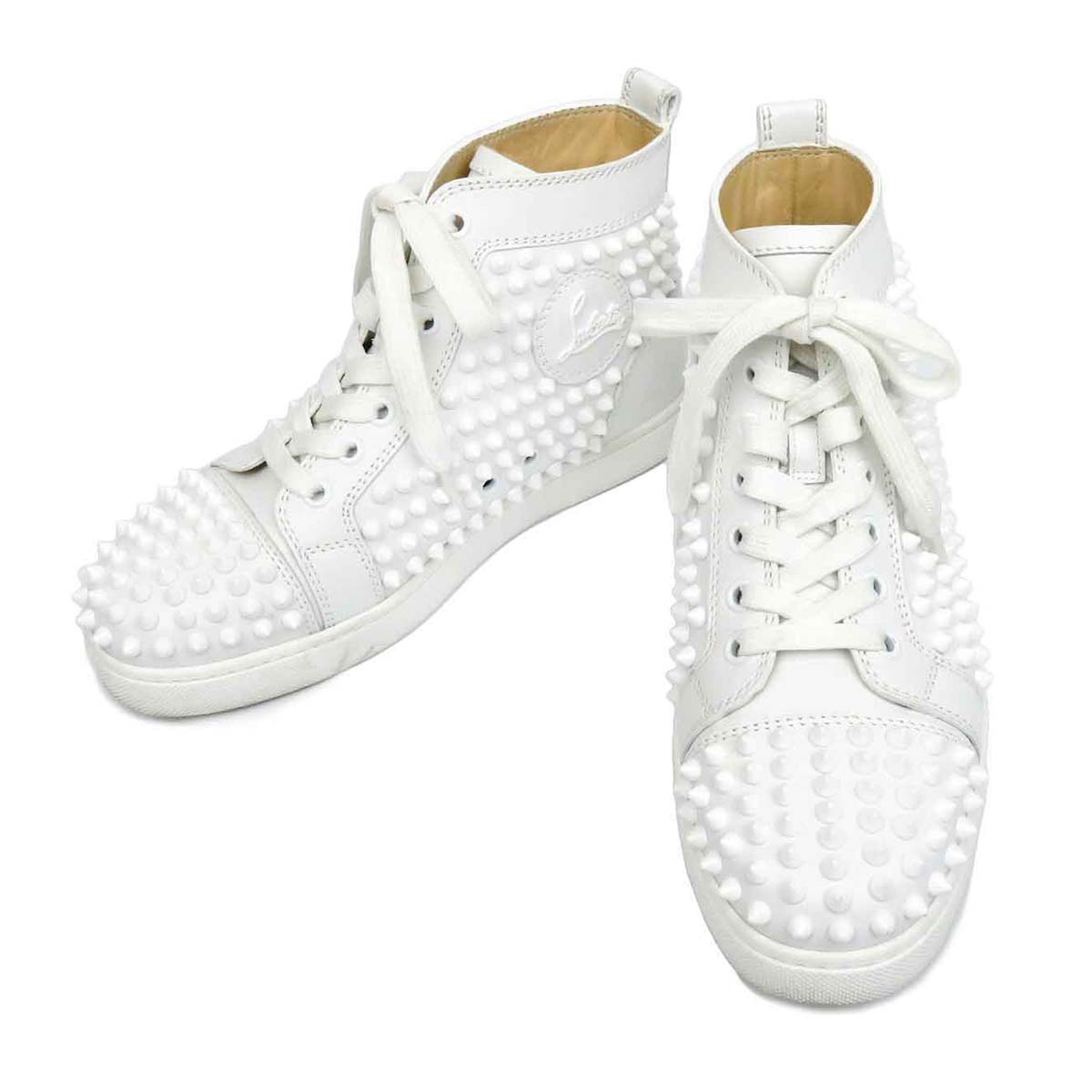 Christian Louboutin Leather Spike Sneakers