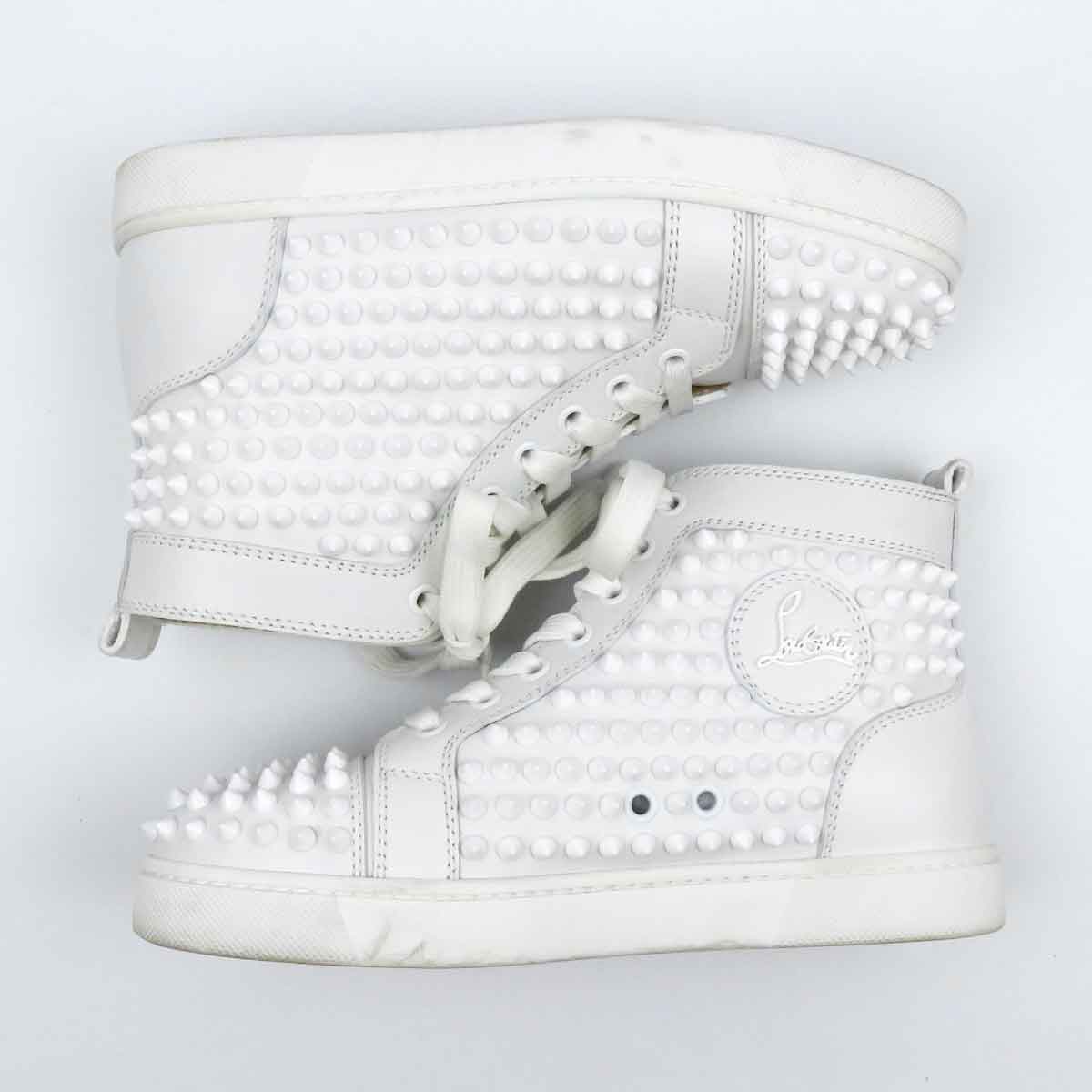 Christian Louboutin Leather Spike Sneakers