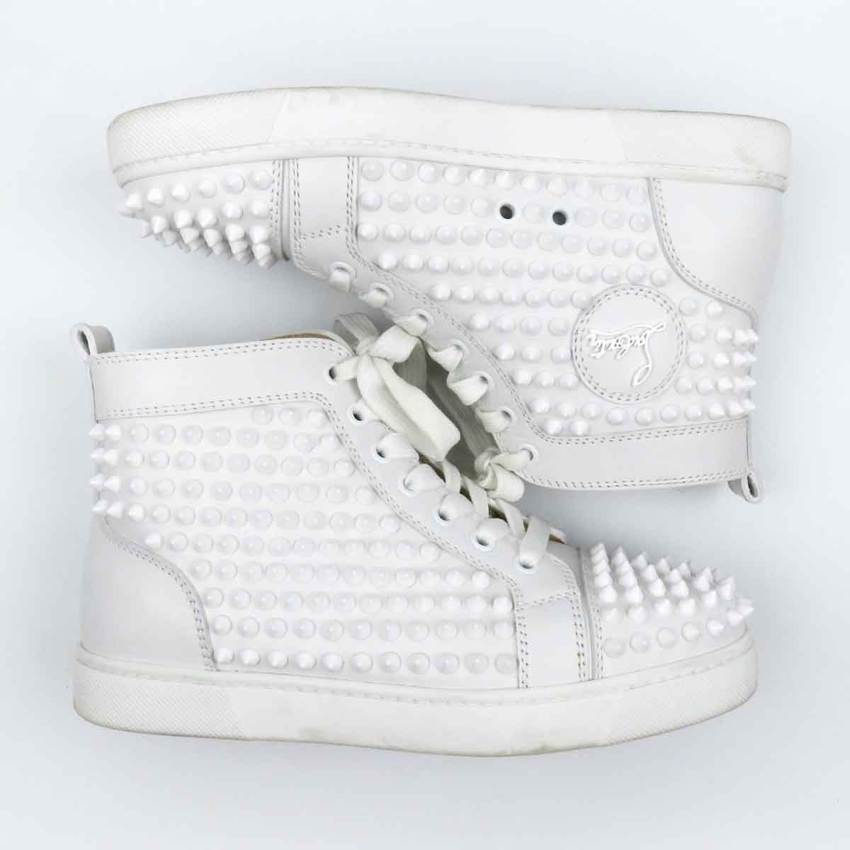 Christian Louboutin Leather Spike Sneakers