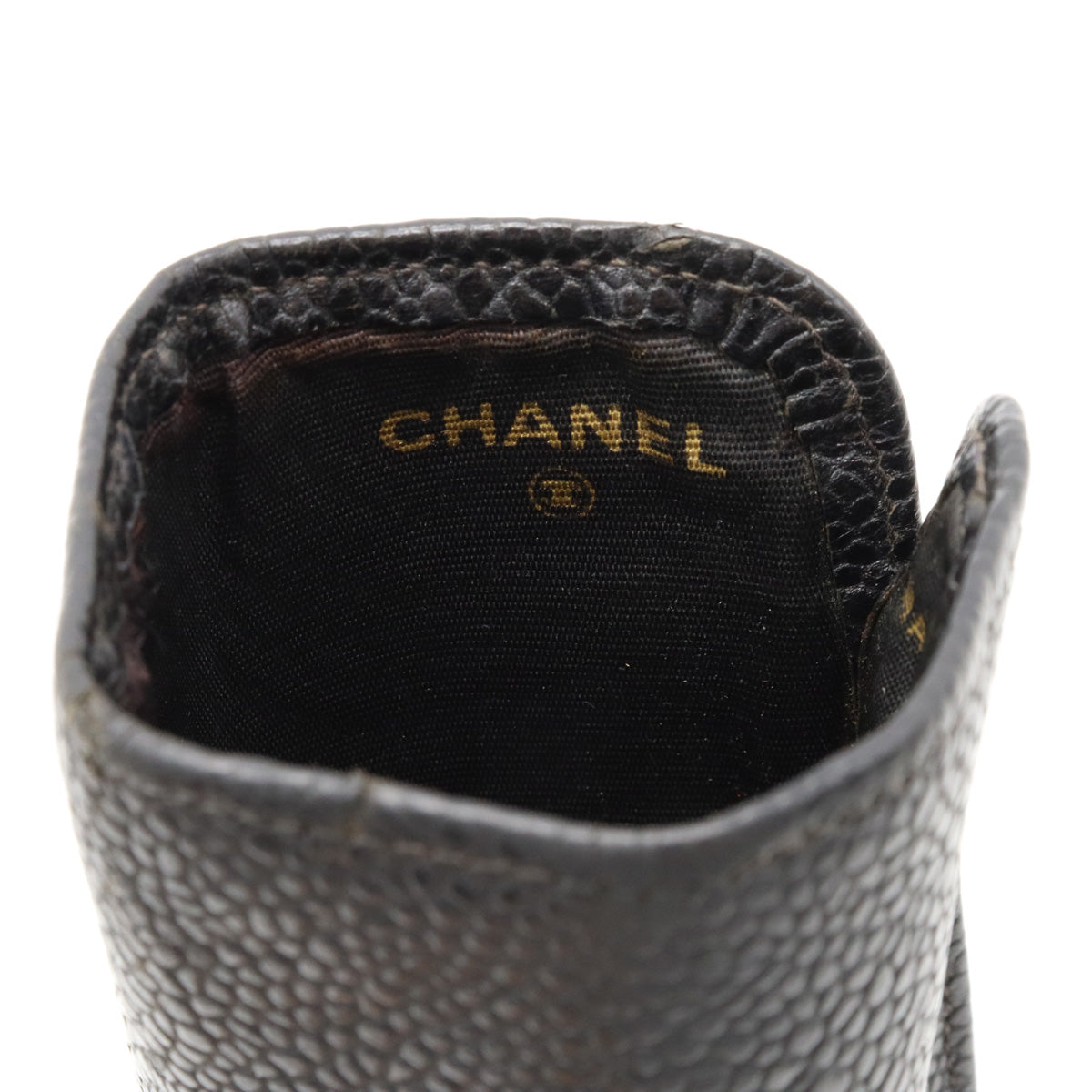 Chanel Caviar Skin Coco Mark Glasses Case