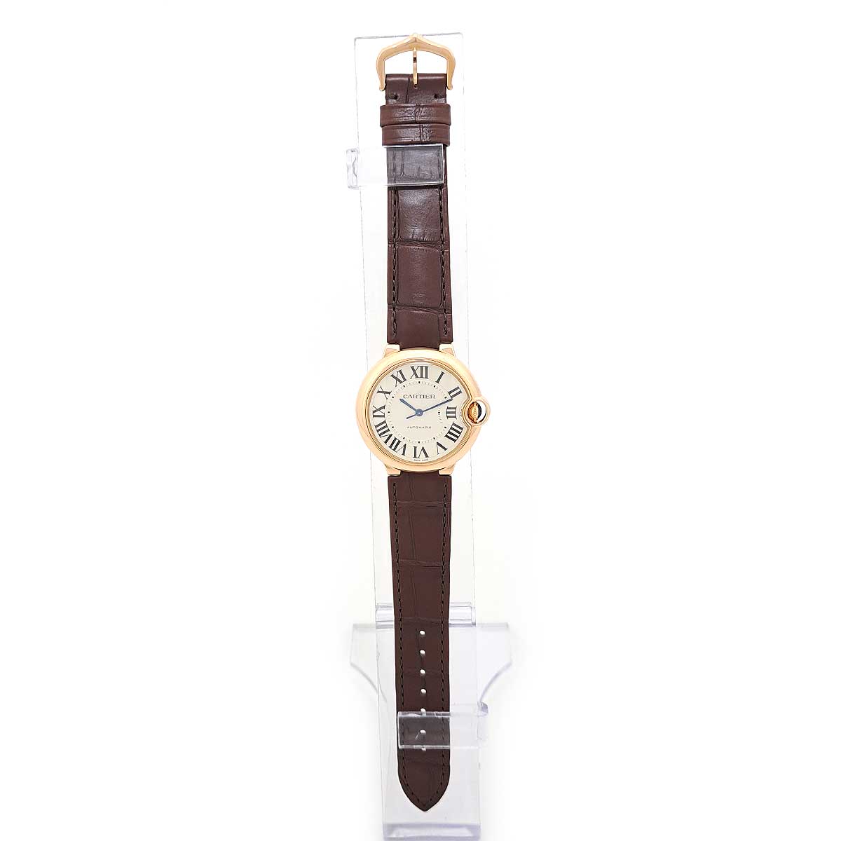 Cartier Pink Gold Leather Automatic Watch WGBB0009