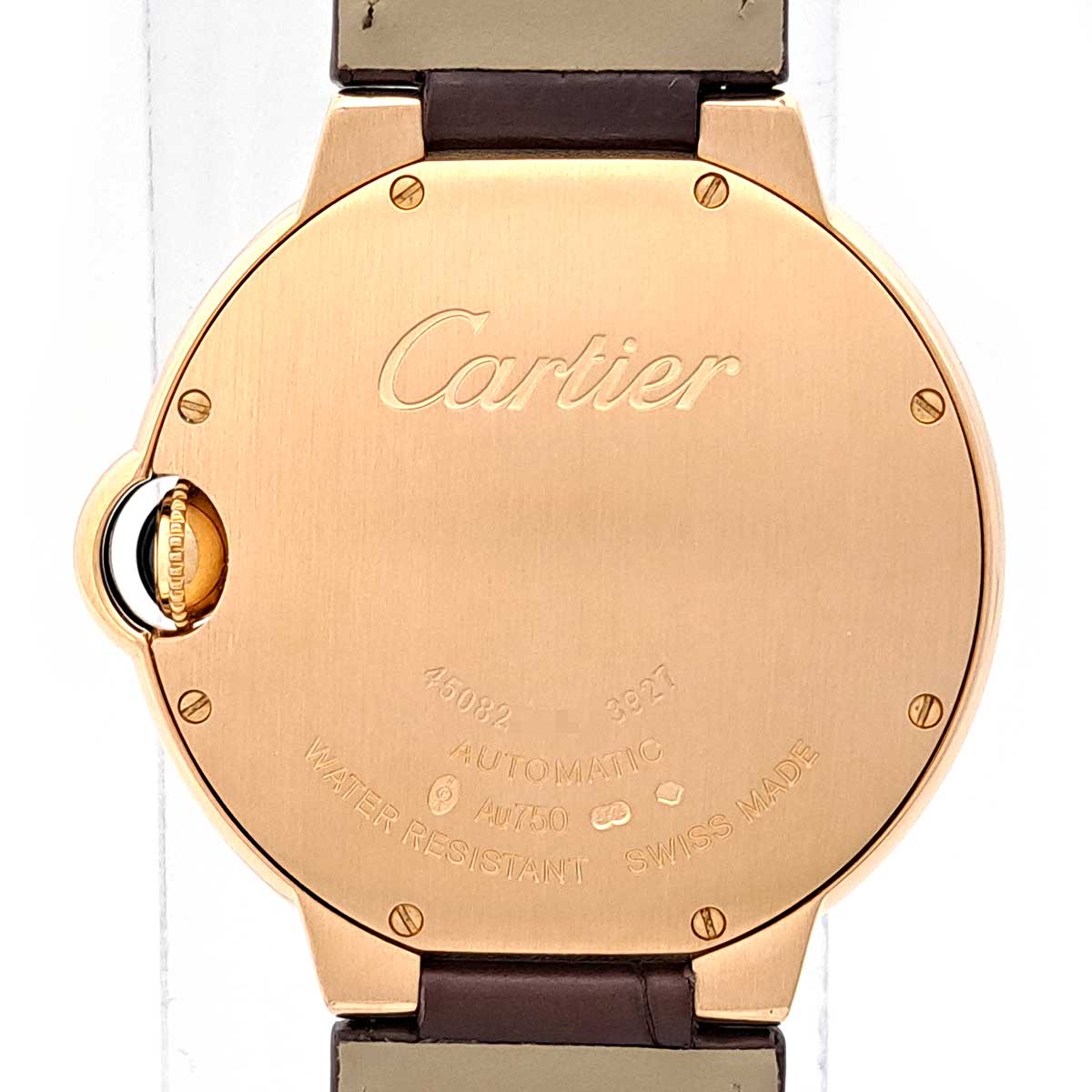 Cartier Pink Gold Leather Automatic Watch WGBB0009