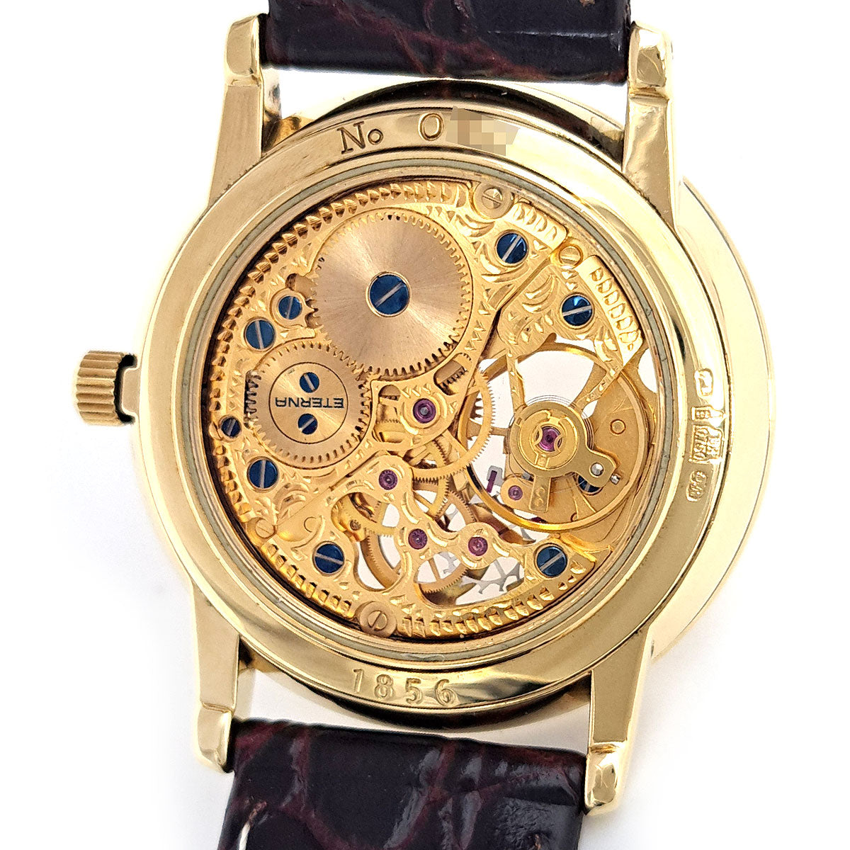 Eterna 1856 Yellow Gold Leather Manual Watch