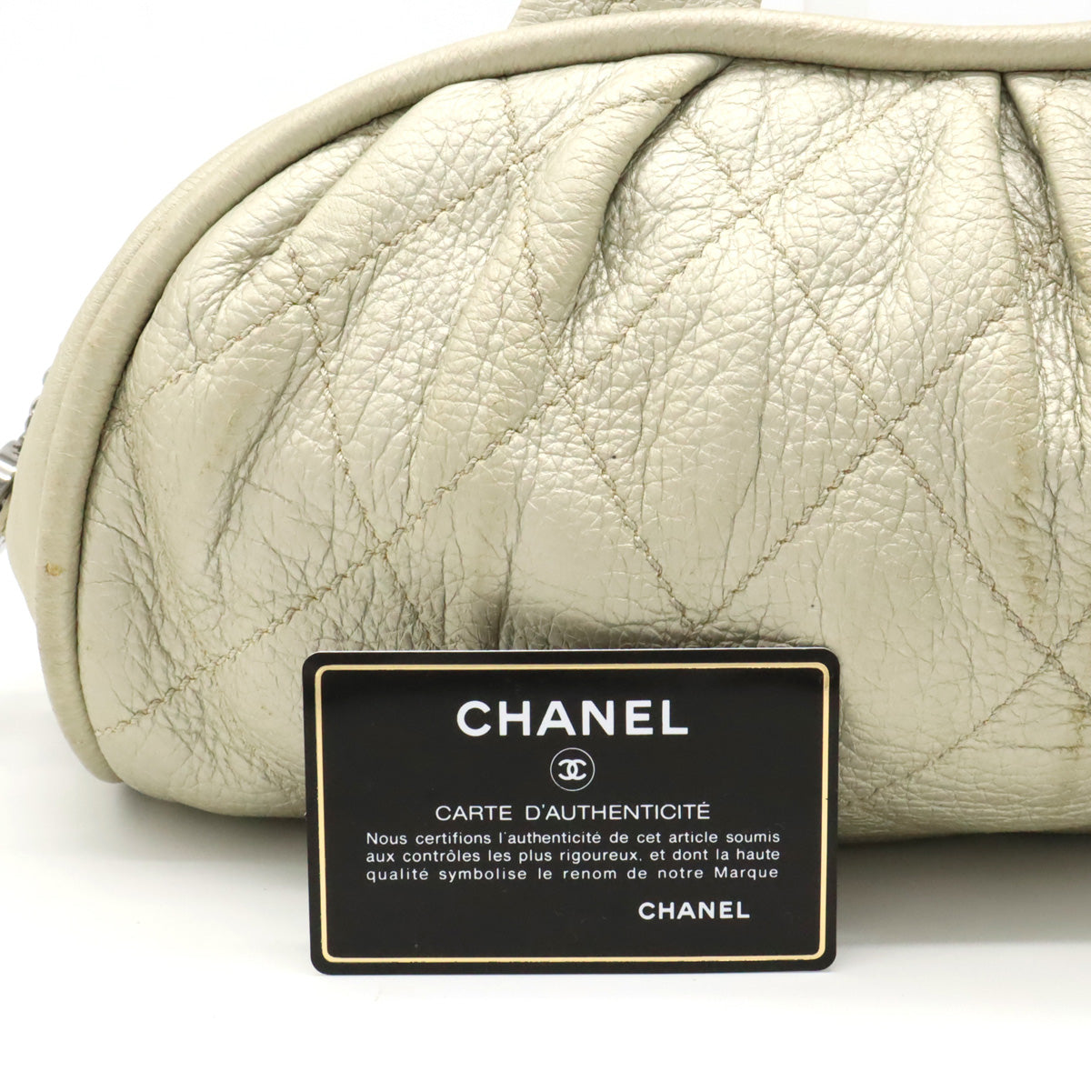 Chanel Leather Wild Stitch Coco Mark Handbag