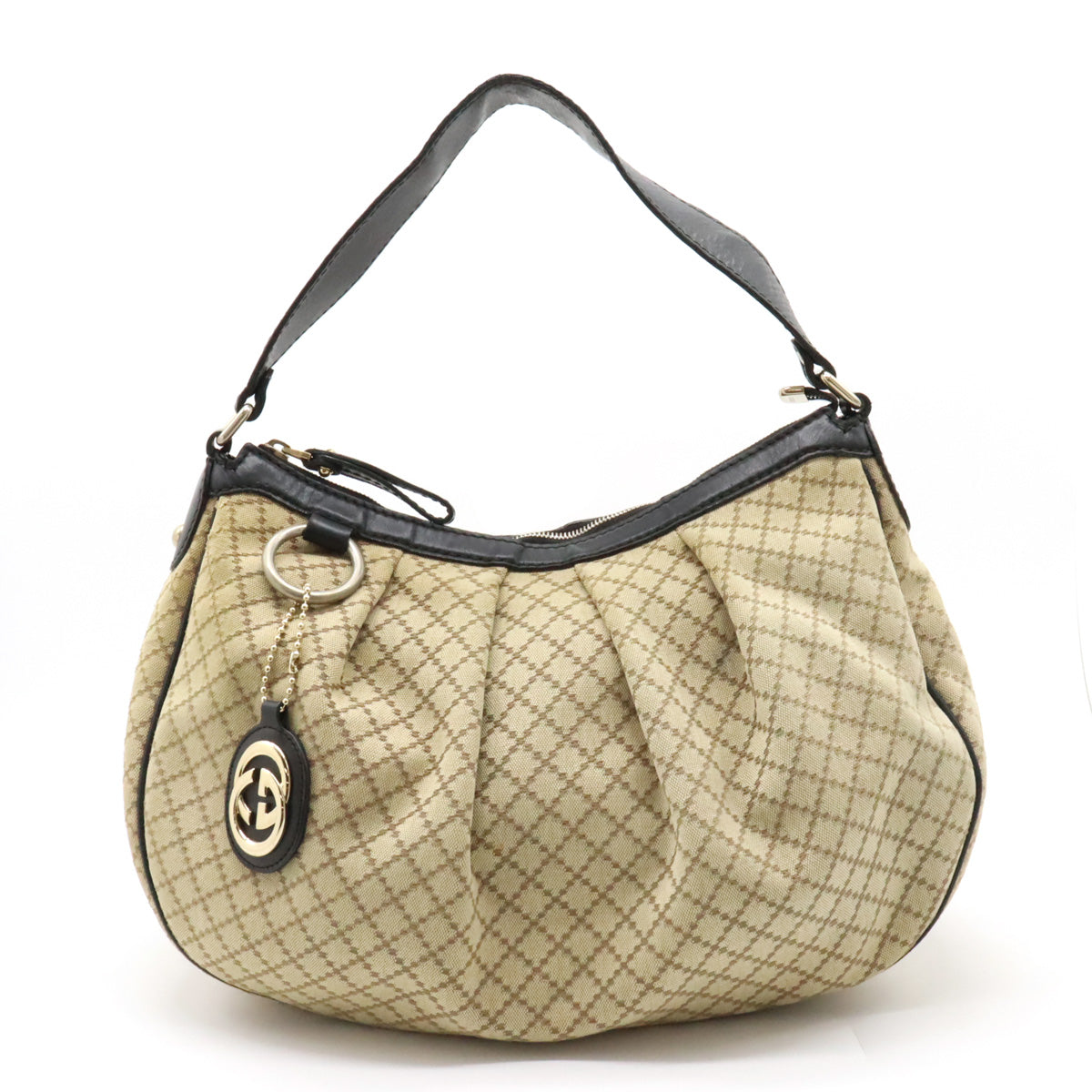 Gucci Sukey Diamante Canvas/Leather Shoulder Bag 232955 in Very Good Condition