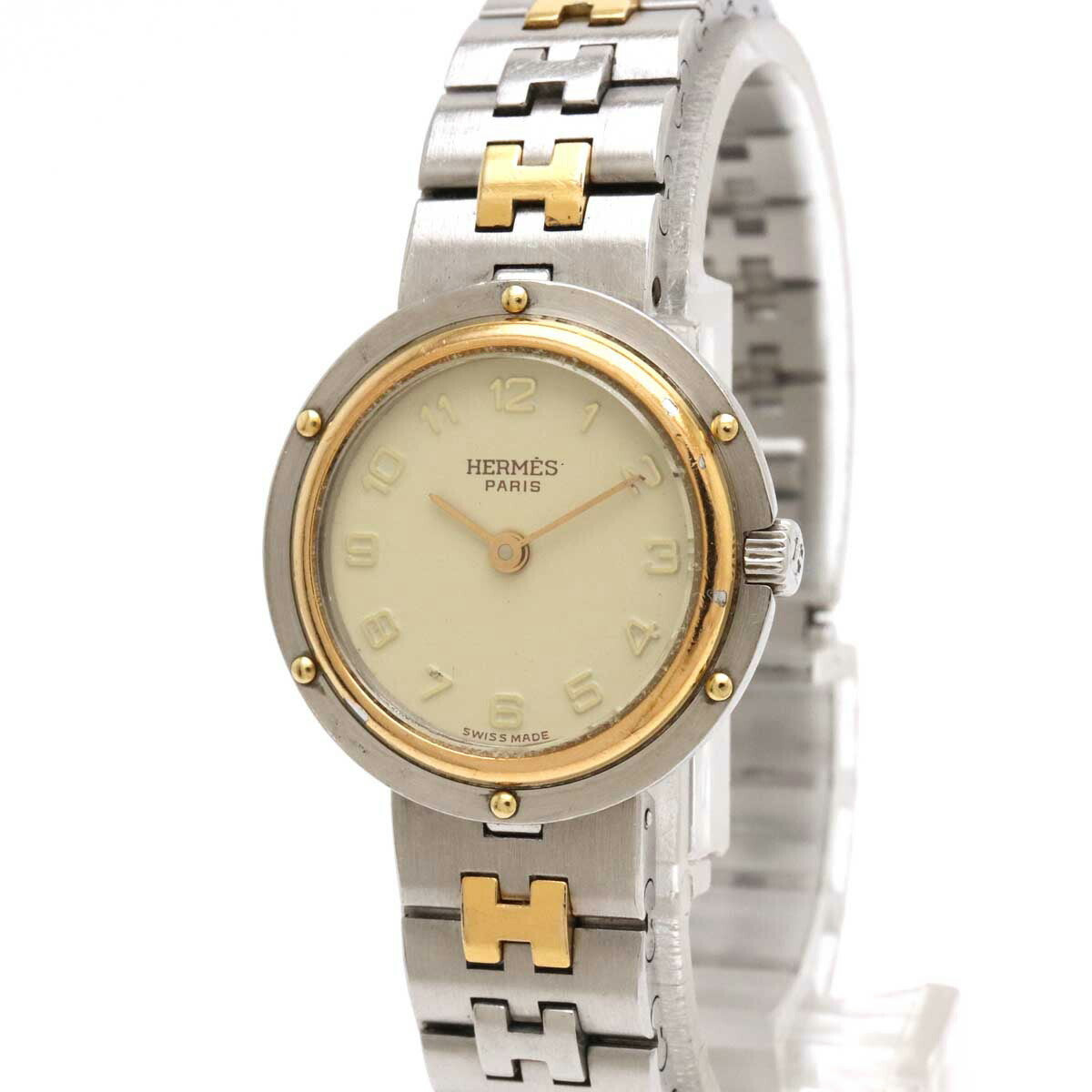 Hermes Olympia Ivory Dial Quartz Watch