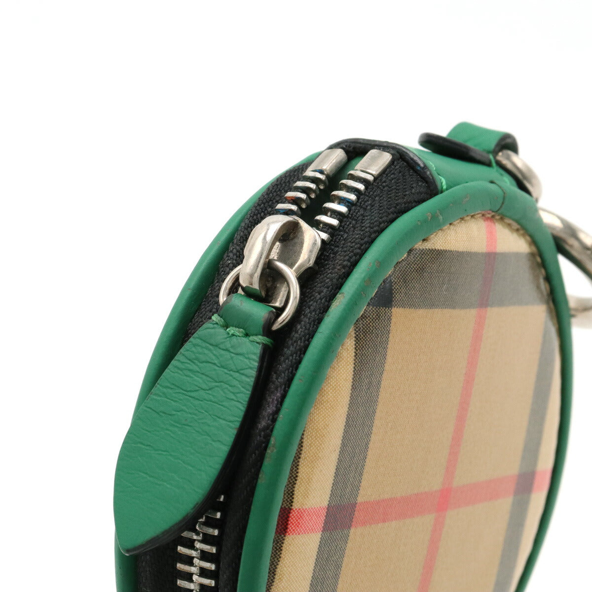 Burberry Nova Check Coin Case Beige Green