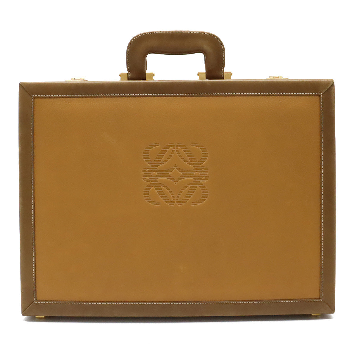 Loewe Leather Anagram Attache Case Briefcase