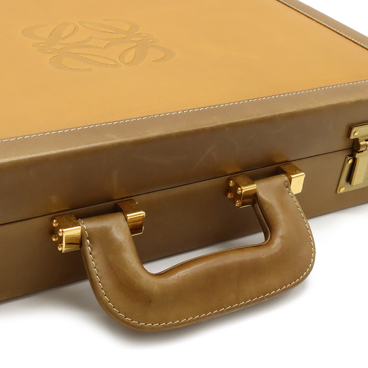 Loewe Leather Anagram Attache Case Briefcase