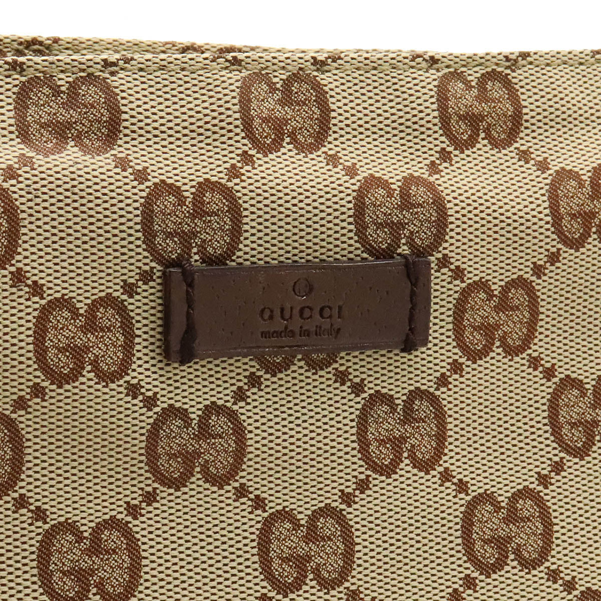 Gucci GG Nylon Canvas/Leather Shoulder Bag 132907 in Very Good Condition