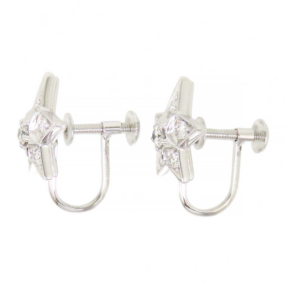 Chanel Diamond Earrings K18WG J0464